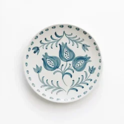 Pomegranate Inc Pomegranate Trio Vine Teal Appetizer Plate | Set of 4 Clearance