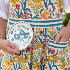 Pomegranate Inc Pomegranate Trio Vine Teal Appetizer Plate | Set of 4 Clearance