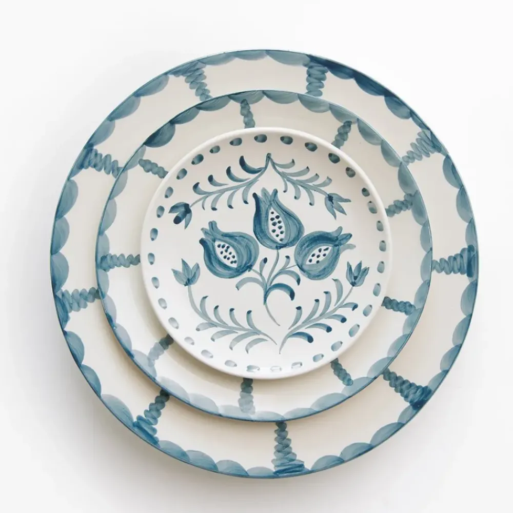 Pomegranate Inc Pomegranate Trio Vine Teal Dinner Plate | Set of 2 Discount