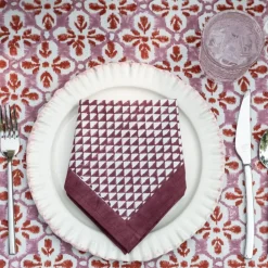Pomegranate Inc Purple Triangle Napkin | Set of 4 Best