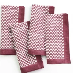 Pomegranate Inc Purple Triangle Napkin | Set of 4 Best