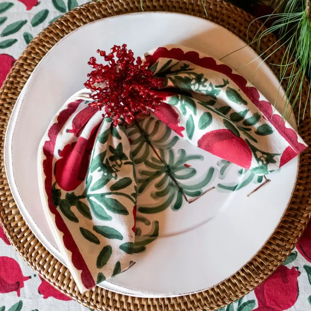 Pomegranate Inc Red Acrylic Beaded Napkin Ring | Set of 4 Outlet