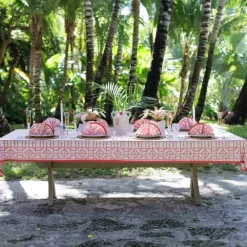 Pomegranate Inc Rose Bamboo Tablecloth New