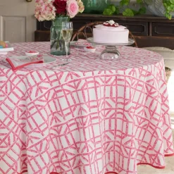 Pomegranate Inc Rose Bamboo Tablecloth New