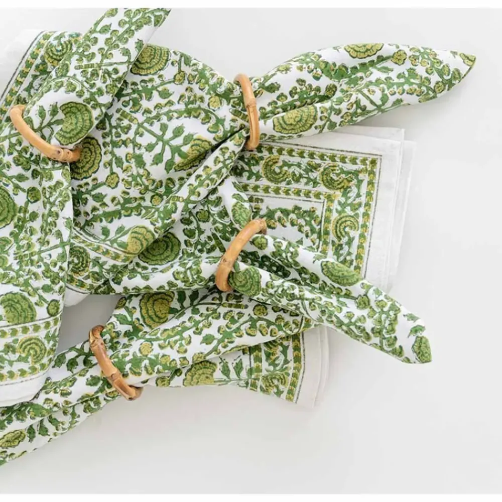 Pomegranate Inc Round Bamboo Napkin Ring | Set of 4 Clearance