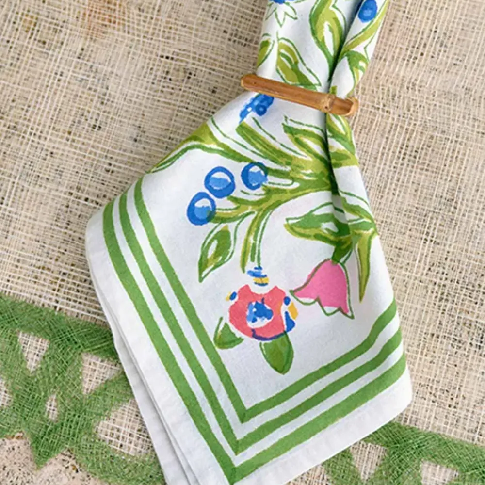 Pomegranate Inc Round Bamboo Napkin Ring | Set of 4 Clearance