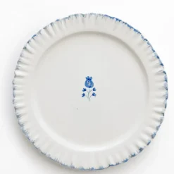 Pomegranate Inc Ruffled Cobalt Blue Dinner Plate | Set of 2