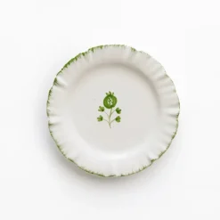 Pomegranate Inc Ruffled Green Appetizer Plate | Set of 4 Discount