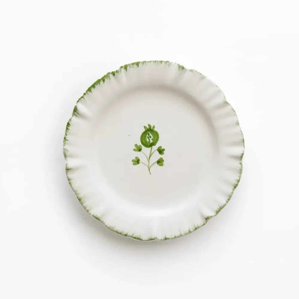 Pomegranate Inc Ruffled Green Appetizer Plate | Set of 4 Discount