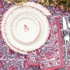 Pomegranate Inc Ruffled Rose Dinner Plate | Set of 2