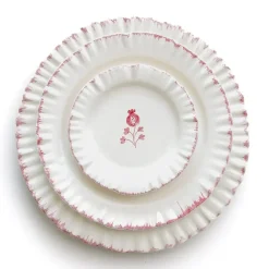 Pomegranate Inc Ruffled Rose Dinner Plate | Set of 2