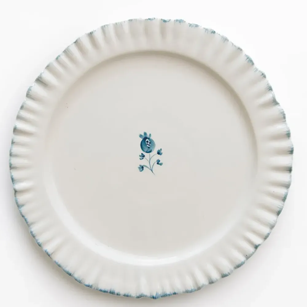 Pomegranate Inc Ruffled Teal Dinner Plate | Set of 2 Hot