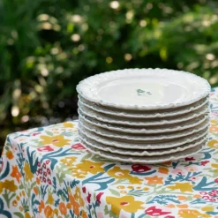 Pomegranate Inc Ruffled Teal Dinner Plate | Set of 2 Hot