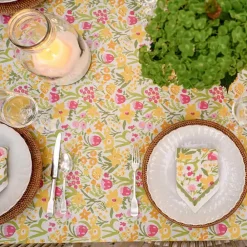 Pomegranate Inc 70s Flower Tablecloth New