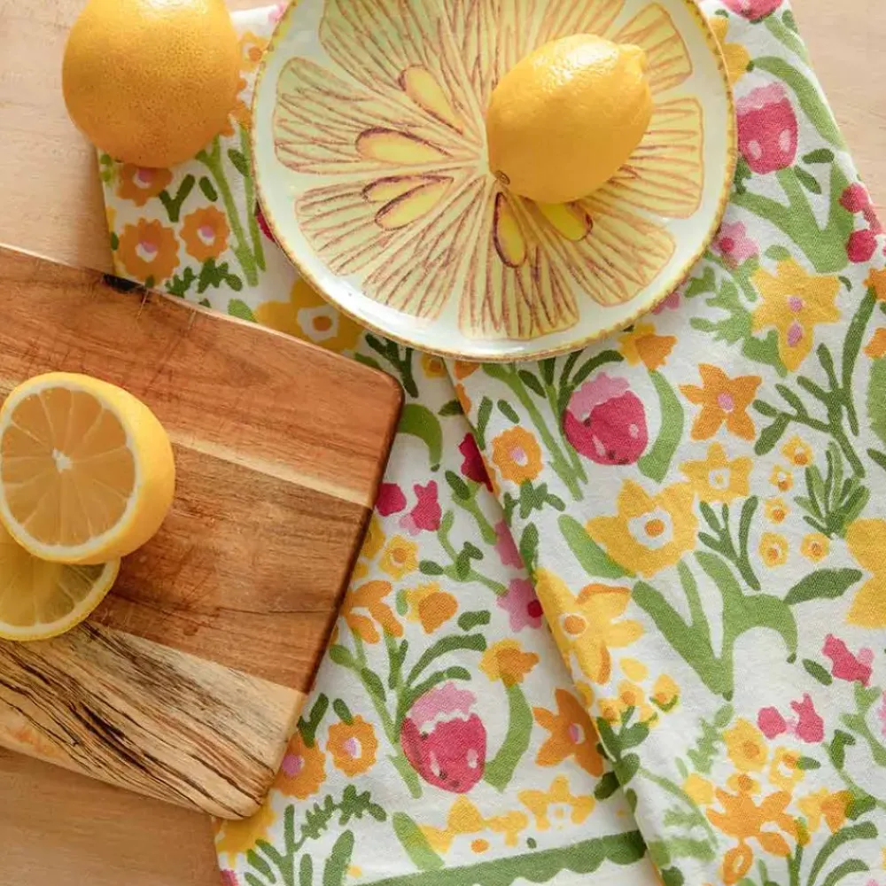 Pomegranate Inc 70s Flower Tea Towels Outlet