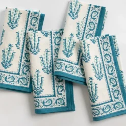 Pomegranate Inc Sagar Aqua Napkin | Set of 4 Outlet