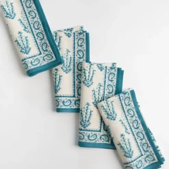Pomegranate Inc Sagar Aqua Napkin | Set of 4 Outlet