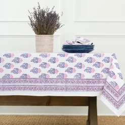 Pomegranate Inc Sagar Blue & Magenta Tablecloth Sale