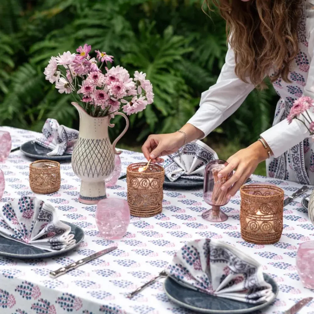 Pomegranate Inc Sagar Blue & Magenta Tablecloth Sale