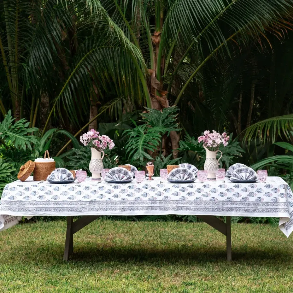 Pomegranate Inc Sagar Blue & Magenta Tablecloth Sale