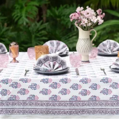 Pomegranate Inc Sagar Blue & Magenta Tablecloth Sale