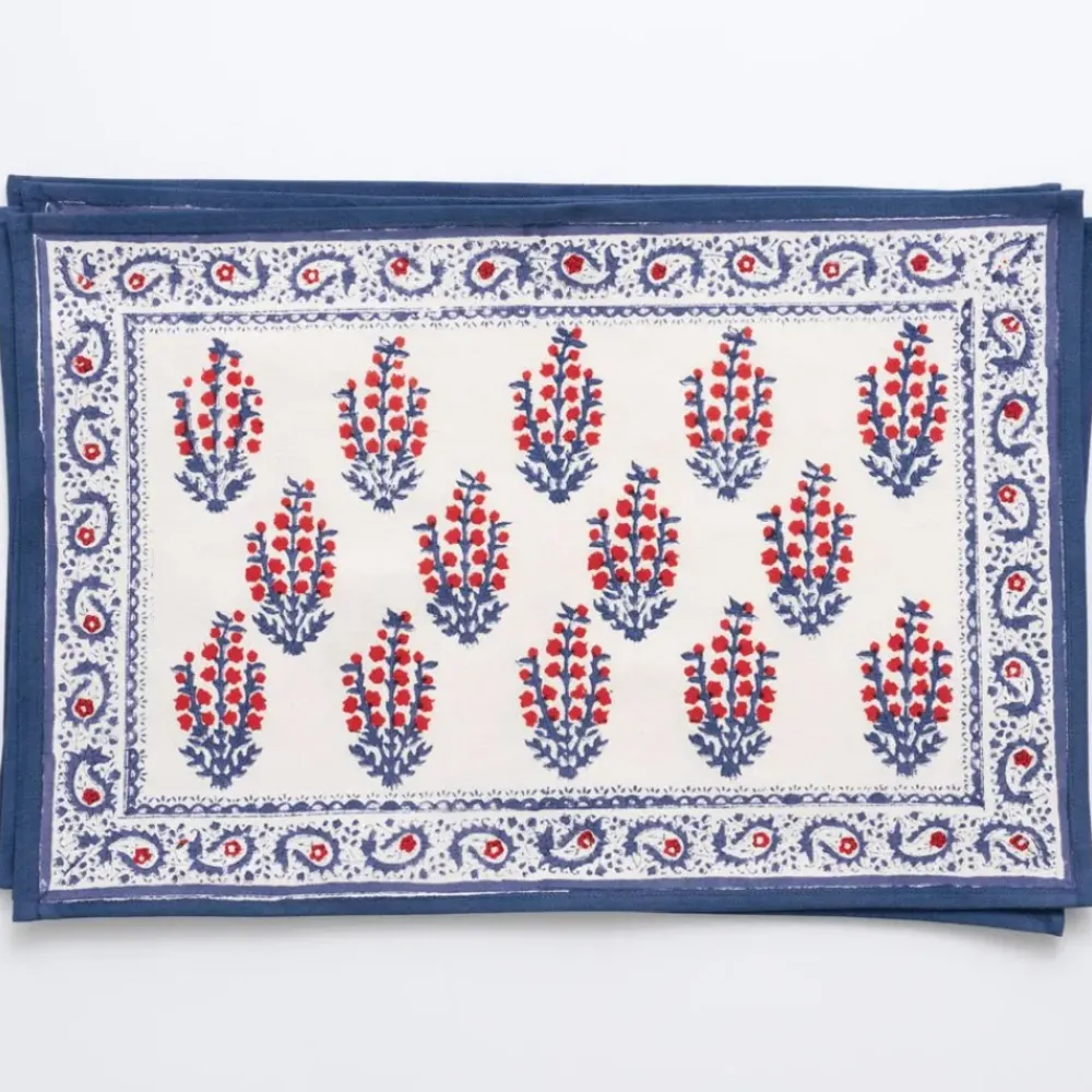 Pomegranate Inc Sagar Red & Blue Placemat | Set of 4 Sale