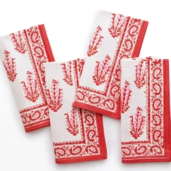 Pomegranate Inc Sagar Red & Pink Napkin | Set of 4 Hot