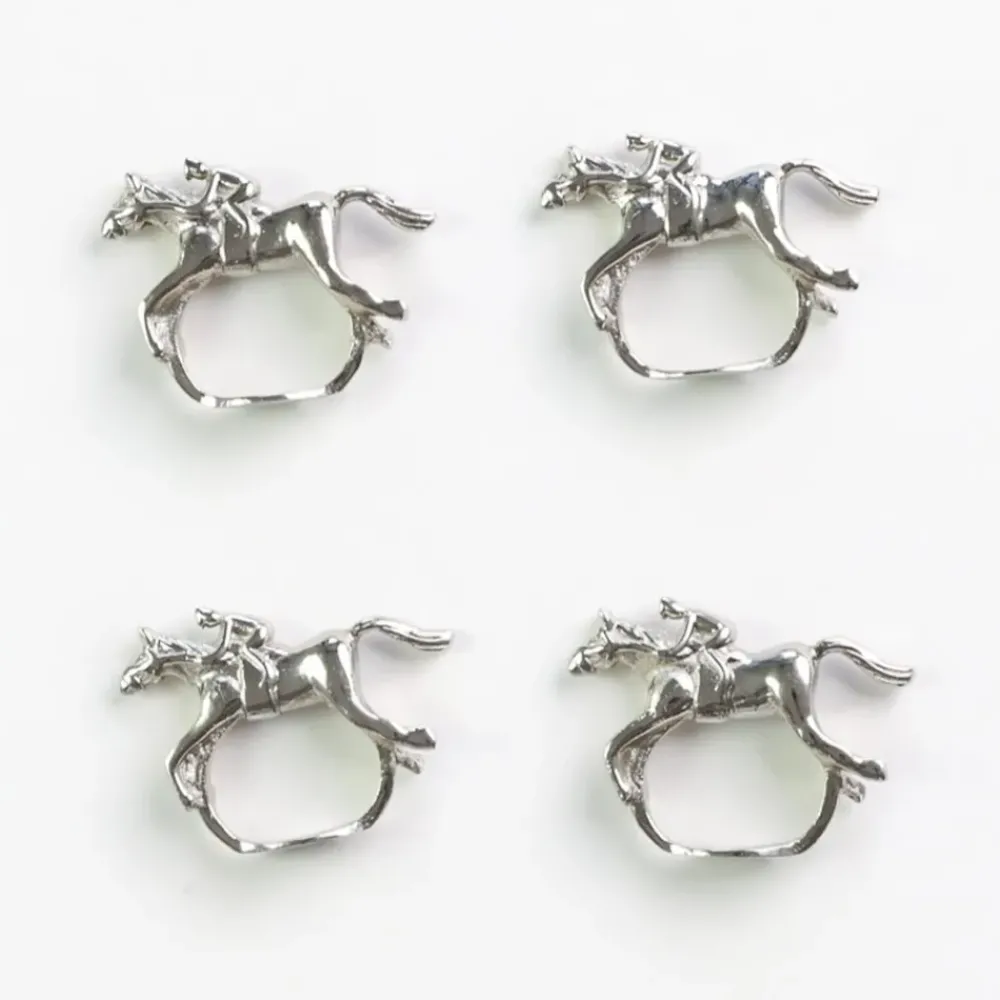 Pomegranate Inc Silver Jockey Napkin Ring | Set of 4 Clearance