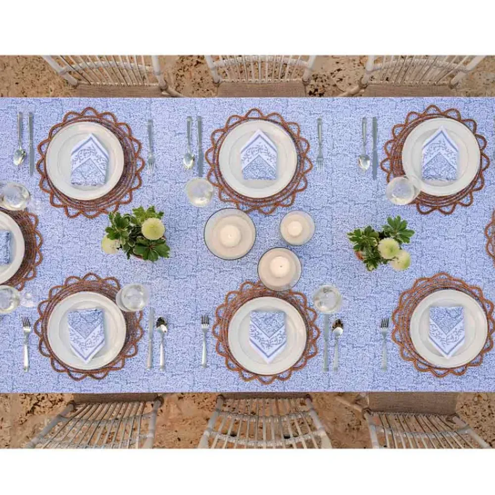 Pomegranate Inc Tapestry Blue Tablecloth New