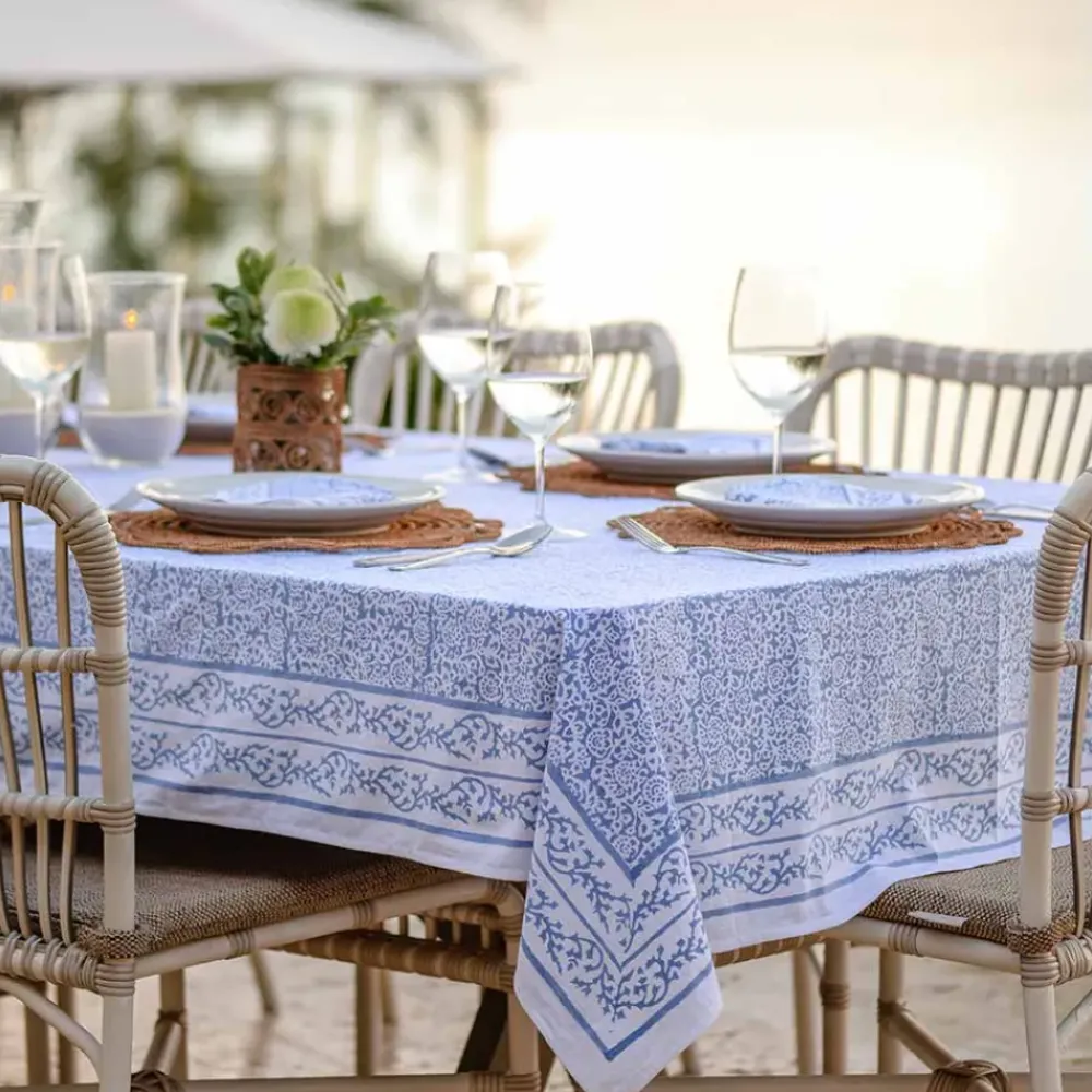Pomegranate Inc Tapestry Blue Tablecloth New