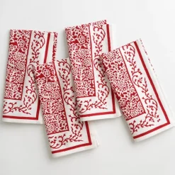 Pomegranate Inc Tapestry Deep Red Napkin Discount
