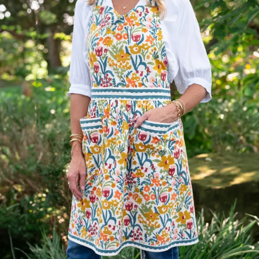 Pomegranate Inc Teal Garden Apron Sale