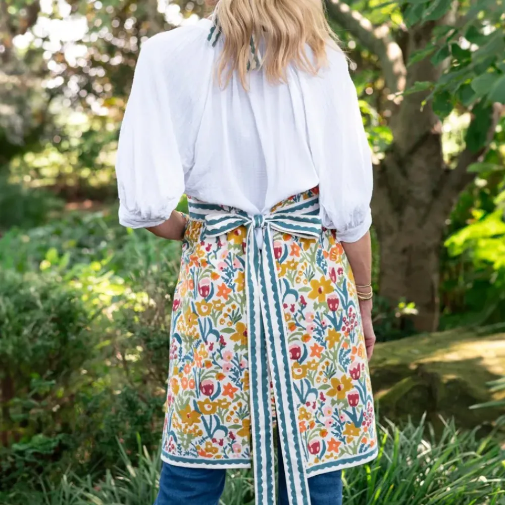 Pomegranate Inc Teal Garden Apron Sale