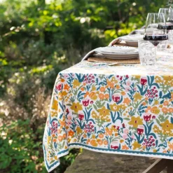 Pomegranate Inc Teal Garden Tablecloth Hot
