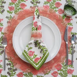 Pomegranate Inc Terracotta Poplar Leaf Napkin Rings | Set of 4 Discount