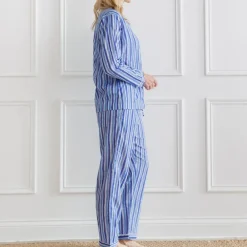 Pomegranate Inc Watercolor Blue Stripe PJ Set Clearance