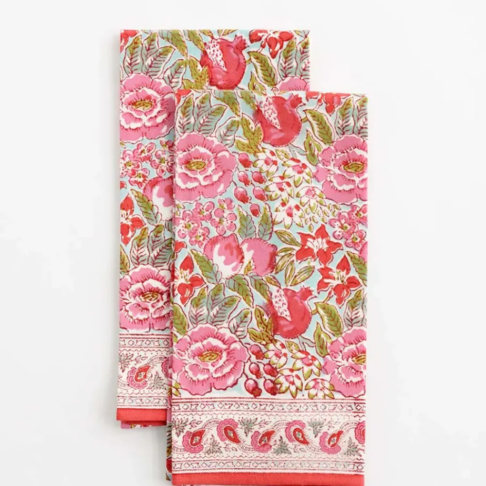 Pomegranate Inc Wildflower Garden Tea towels New