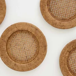 Pomegranate Inc Woven honey rattan charger Sale