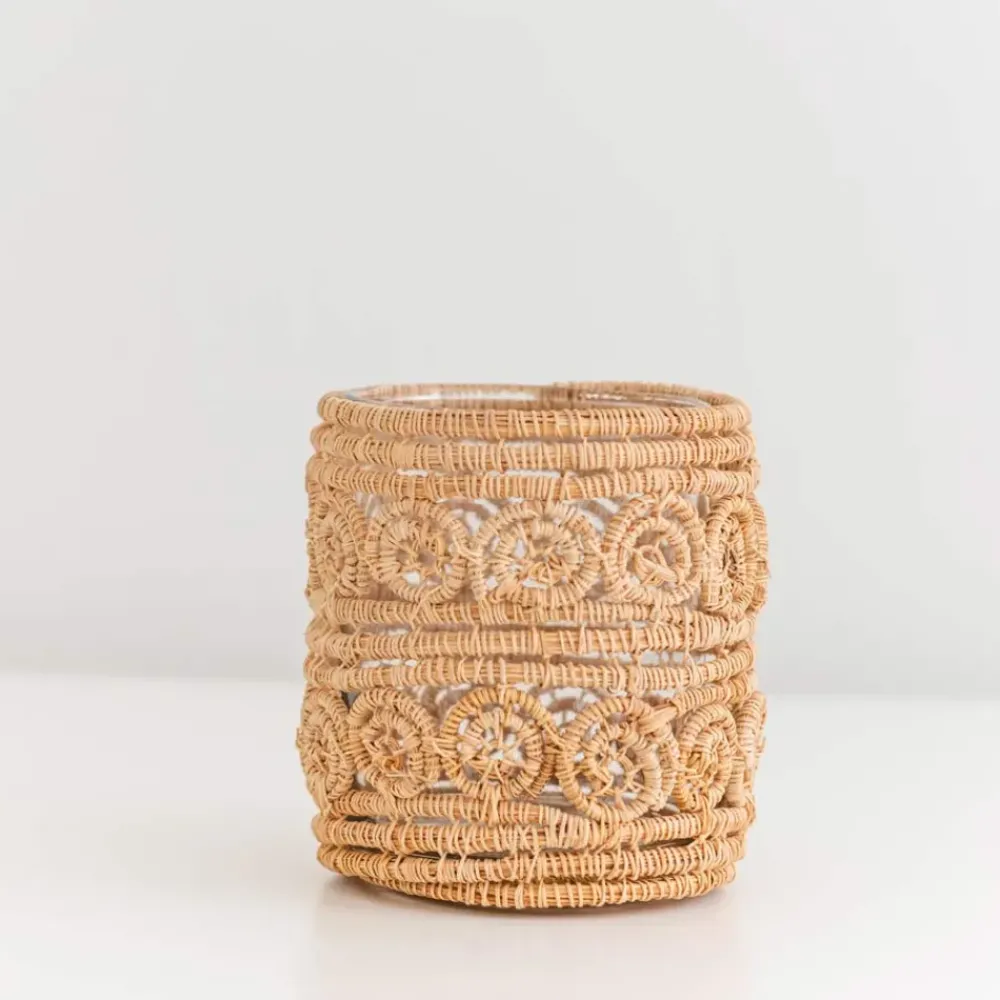 Pomegranate Inc Woven natural Candle Holder / Vase Large Best
