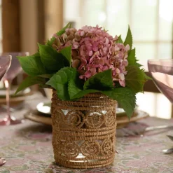 Pomegranate Inc Woven natural Candle Holder / Vase Large Best