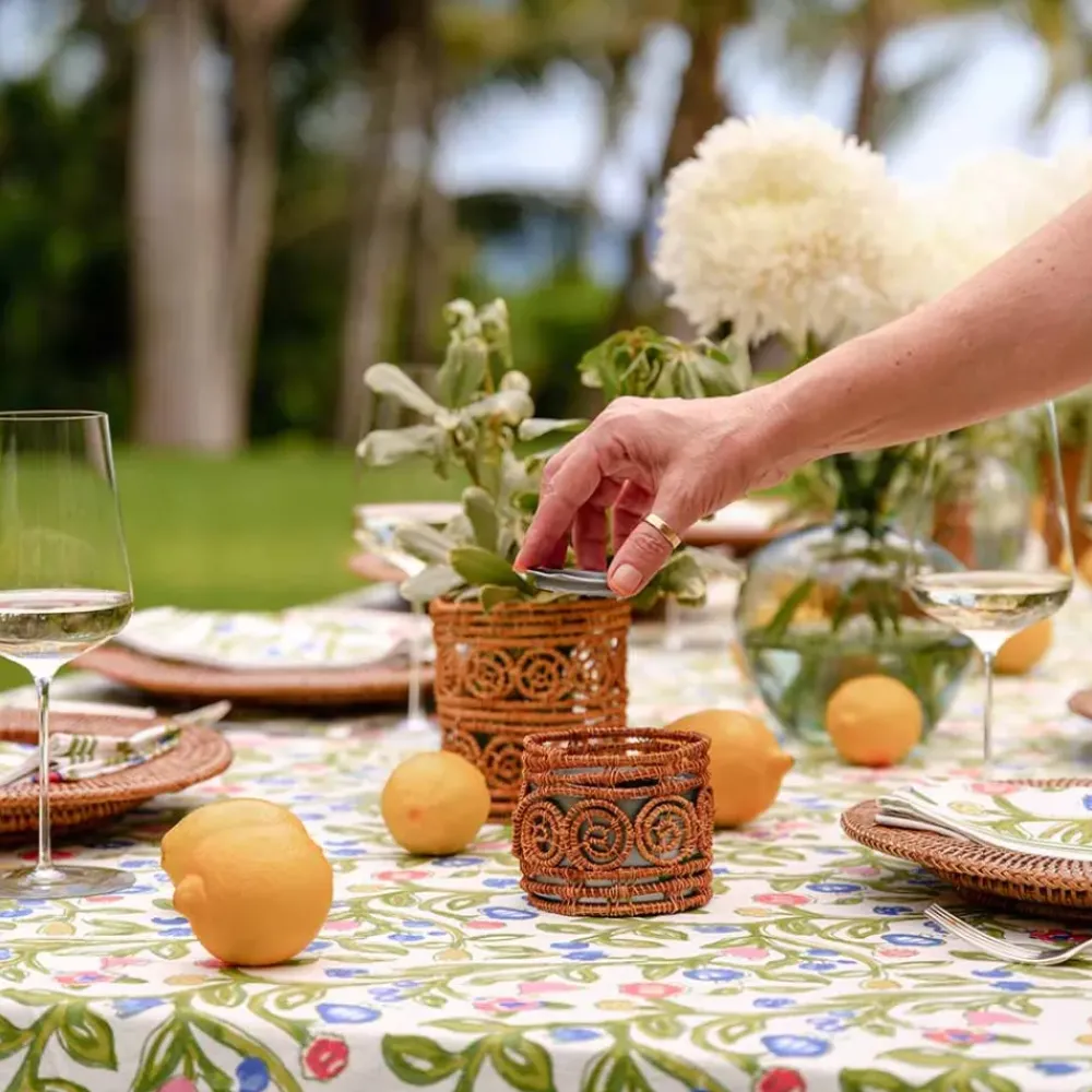 Pomegranate Inc Woven natural Candle Holder / Vase Large Best