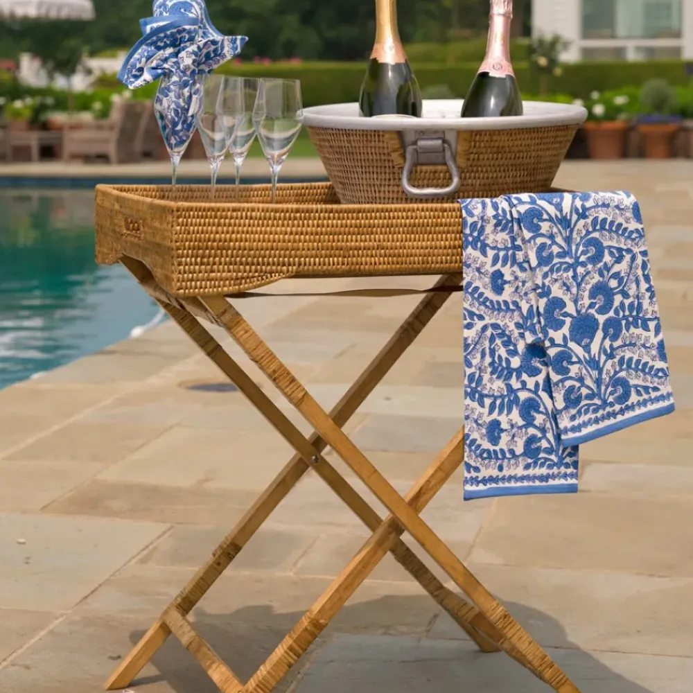 Pomegranate Inc Woven Rattan Butler Tray Hot