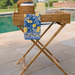 Pomegranate Inc Woven Rattan Butler Tray Hot