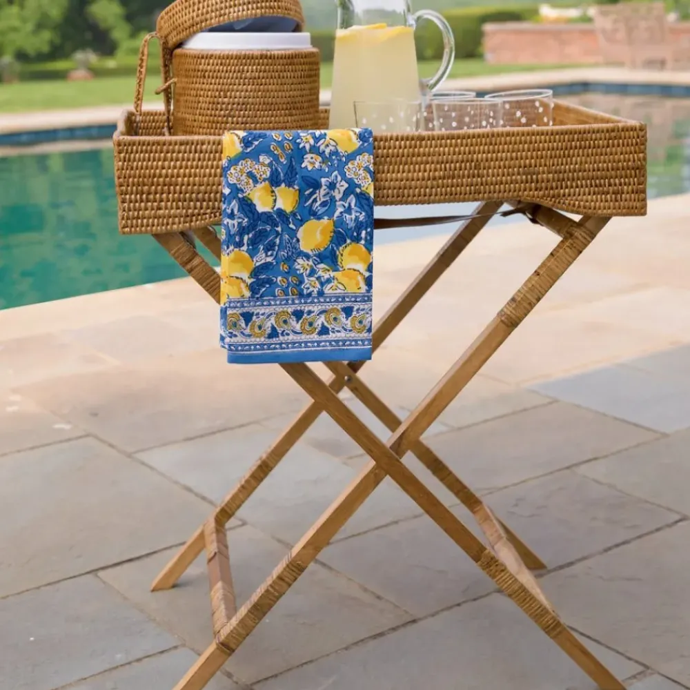 Pomegranate Inc Woven Rattan Butler Tray Hot