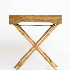 Pomegranate Inc Woven Rattan Butler Tray Hot