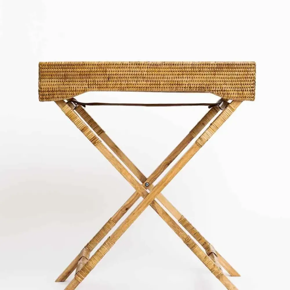 Pomegranate Inc Woven Rattan Butler Tray Hot