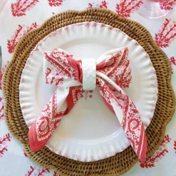 Pomegranate Inc Woven Rattan Scalloped Placemats | Set of 4 Sale