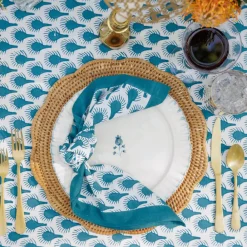 Pomegranate Inc Woven Rattan Scalloped Placemats | Set of 4 Sale