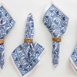 Pomegranate Inc Wrapped Bamboo Napkin Rings | Set of 4