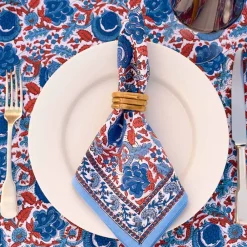 Pomegranate Inc Wrapped Bamboo Napkin Rings | Set of 4